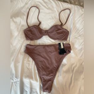 Abercrombie Bikini Set - High Waisted Bottoms